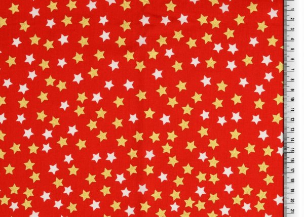 Weihnachten Baumwolle Sterne rot