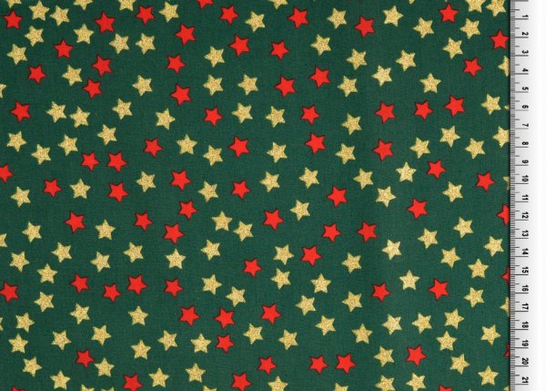 Weihnachten Baumwolle Sterne grün