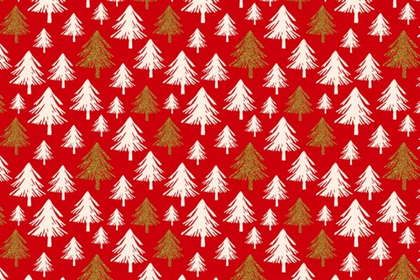 Weihnachten Baumwolle Bäume rot