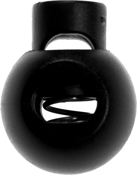 Kordelstopper 1 Loch 18mm schwarz