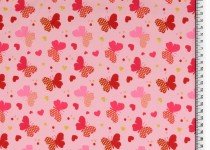 BW-Jersey Schmetterling Glitzer rosa 0001