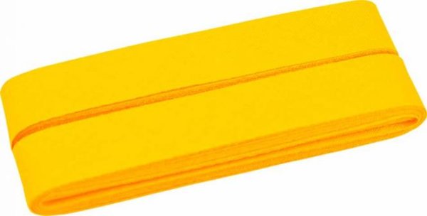 Baumwoll Schr&auml;gband gefalzt 40/20mm  5m gelb 645