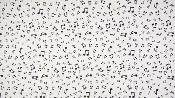 Baumwolle Music notes white