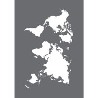 Siebdruck-Schablone World Map A5