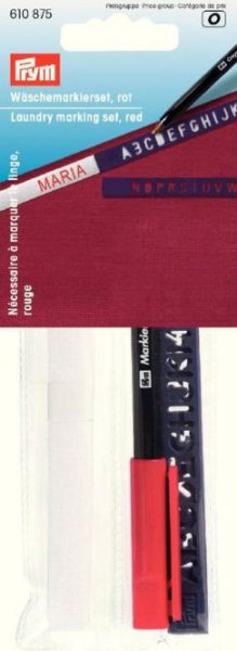 W&auml;schemarkierset Standard, roter Stift