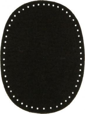 Lederflecken 7x9,5cm, schwarz