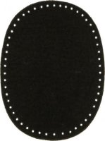 Lederflecken 7x9,5cm, schwarz