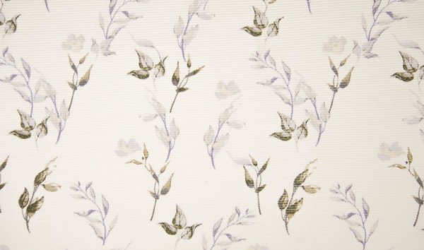 Otoman Jersey Blumen weiß/flieder