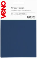 Nylon-Flicken selbstklebend 2 x 12x10cm blau 215