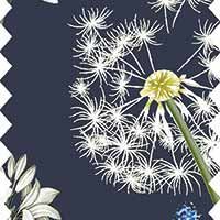 Baumwolle Blumenwiese blau