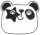 Applikation Panda mit Stern