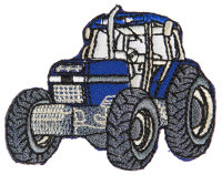 Applikation Traktor blau