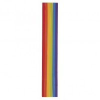 Wachs-Zierstreifen Regenbogen, 20x0,1cm, 6 Farben á 3 Streifen