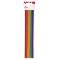Wachs-Zierstreifen Regenbogen, 20x0,1cm, 6 Farben...