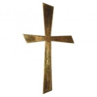 Wachsmotiv Kreuz Gold