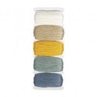 Baumwoll- Garn Stitch&Knot, 5 Farben je 10m, pastell