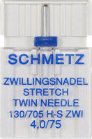 Stretch Zwillings-Maschinennadel 130/705 HS ZWI 4,0  75