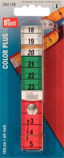 Maßband Color Plus mit Knopf 150cm/60inch