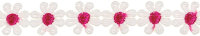 Spachtelspitze Blumen pink 15mm