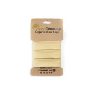 Organic Poplin Schrägband dusty yellow 383