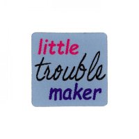 Weblabel "Little trouble maker" blau