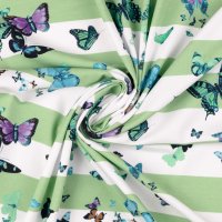 BW-Jersey Schmetterling/Streifen grün