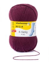 Regia 4 fädig 100g burgund 02747